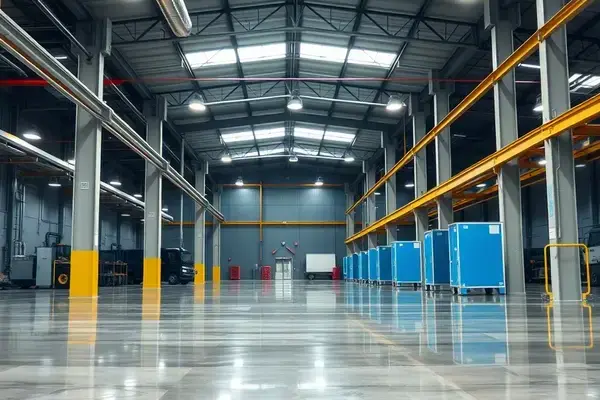 Beautifully polished concrete floor with glossy finish